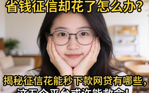 急需用钱征信却花了怎么办?揭秘征信花能秒下款的网贷有哪些,这五个平台或许能救命!