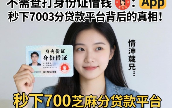 我试了那些不需要拍身份证借钱的app，秒下700芝麻分贷款平台背后的真相让人意外