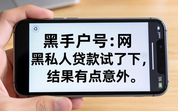 我用新手机号在黑户网黑私人贷款试了下,结果有点意外
