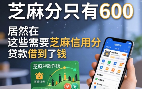 我芝麻分只有600，居然在这些需要芝麻信用分的贷款软件里借到了钱