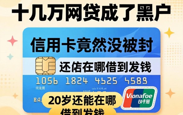 我欠了十几万网贷成了黑户，信用卡竟然没被封，20岁还能在哪借到钱