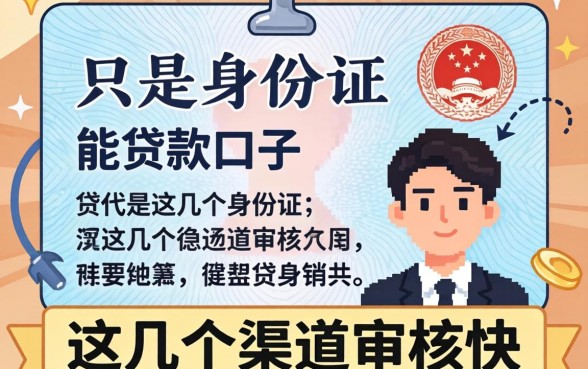 揭秘只用身份证能贷款的口子：这几个渠道审核快