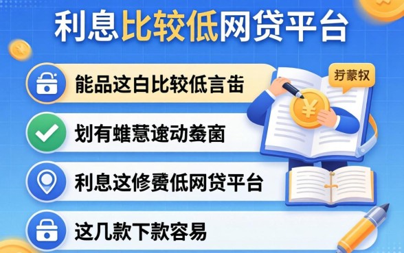 盘点利息比较低的网贷平台都有哪些，这几款下款容易