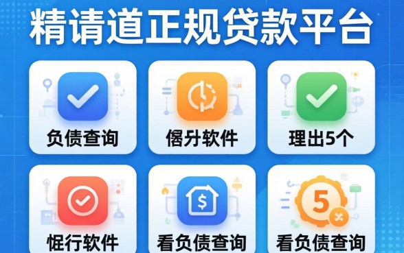 比较容易通过的正规贷款平台有，理出5个不看负债查询的软件