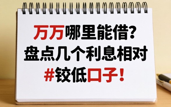 急需两万多哪里能借?盘点几个利息相对较低的口子