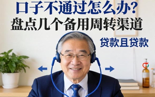 贷款口子不通过怎么办？盘点几个备用周转渠道