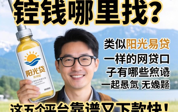 急需用钱哪里找？类似阳光易贷一样的网贷口子有哪些？这五个平台靠谱又下款快！