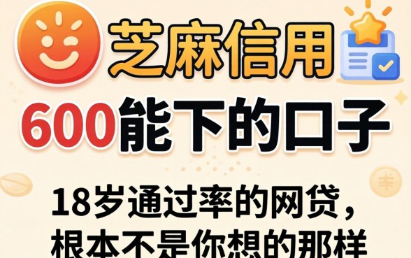 我试了几个芝麻信用600能下的口子，发现18岁通过率的网贷根本不是你想的那样
