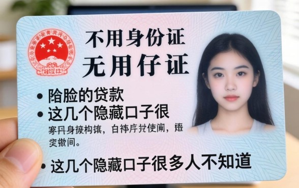揭秘不用身份证不用脸的贷款，这几个隐藏口子很多人不知道
