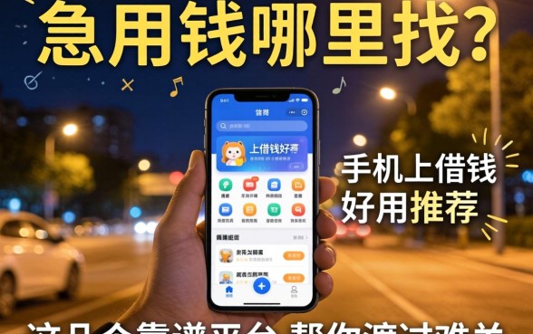 深夜急用钱哪里找？手机上借钱好用推荐软件有哪些？这几个靠谱平台帮你渡过难关