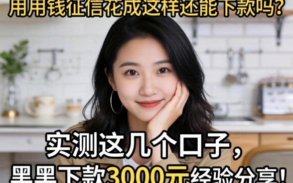 急用钱征信花成这样还能下款吗？实测这几个口子，黑户下款3000元经验分享！
