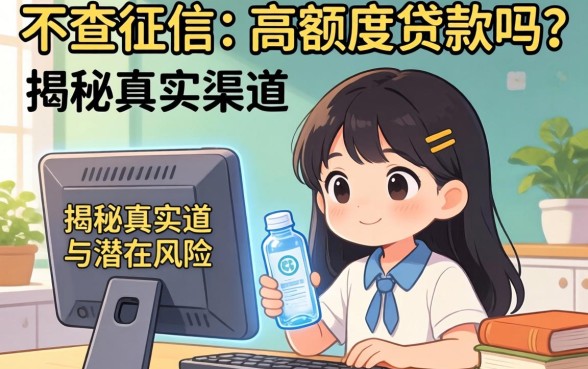 急需用钱却征信不佳？不查征信的高额度贷款吗？揭秘真实渠道与潜在风险