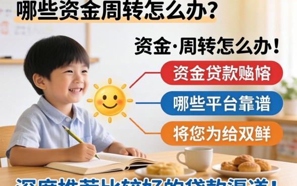 急需资金周转怎么办？哪些平台靠谱？为您深度推荐比较好的贷款渠道