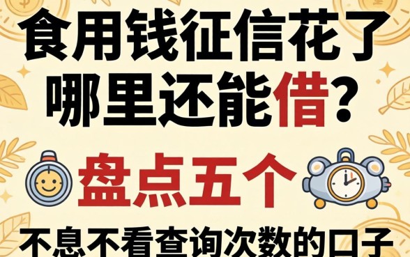 急用钱征信花了哪里还能借？盘点五个不看查询次数的口子