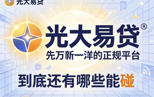 类似光大易贷一样的正规平台，到底还有哪些能碰？