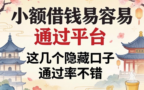 揭秘小额借钱最容易通过的平台，这几个隐藏口子通过率不错