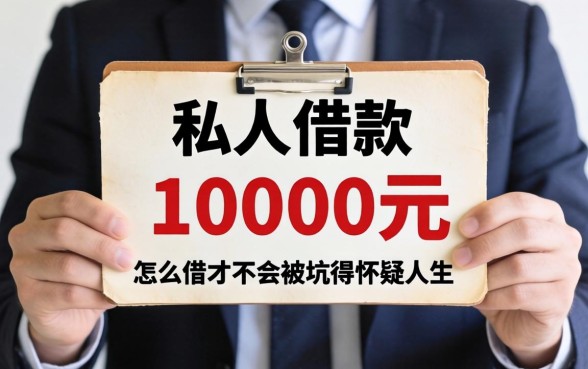 私人借款10000元，怎么借才不会被坑得怀疑人生？