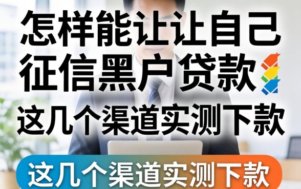 揭秘怎样能让自己征信黑户贷款，这几个渠道实测下款