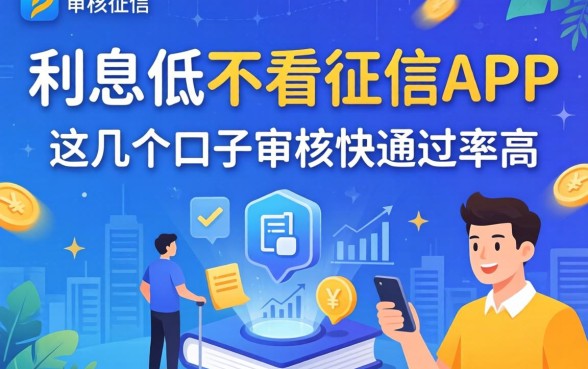 揭秘利息低不看征信的app,这几个口子审核快通过率高