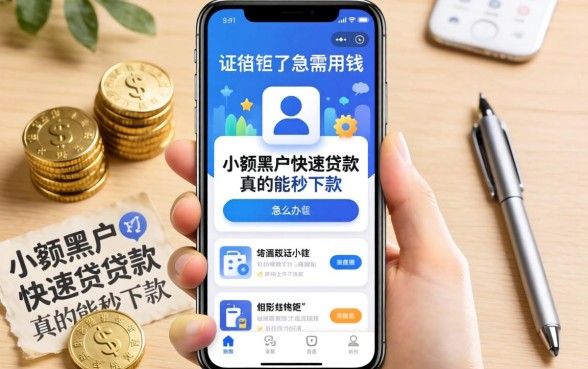 征信花了急需用钱怎么办？手机小额黑户快速贷款app真的能秒下款吗？
