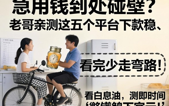 急用钱到处碰壁？老哥亲测这五个平台下款稳，看完少走弯路！