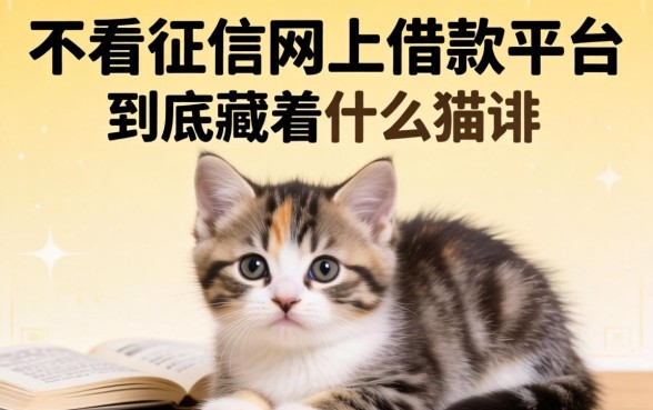 那些不看征信网上借款的平台，到底藏着什么猫腻？