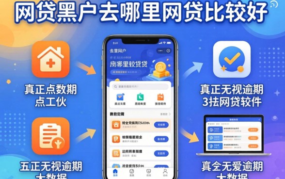 网贷黑户去哪里网贷比较好，详尽说明五个真正无视逾期大数据的网贷软件