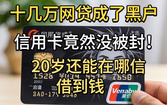 我欠了十几万网贷成了黑户，信用卡竟然没被封，20岁还能在哪借到钱