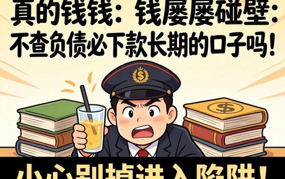 急需用钱却屡屡碰壁？真的存在不查负债必下款长期的口子吗？小心别掉进陷阱！