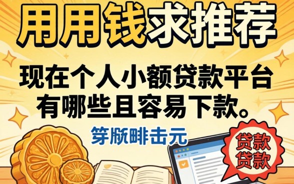 急用钱求推荐！现在个人小额贷款平台有哪些可以贷款且容易下款？