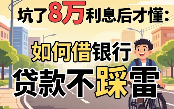被坑了8万利息后才懂：如何借银行贷款不踩雷