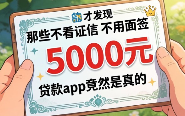 我借了5000元才发现，那些不看证信不用面签的贷款app竟然是真的