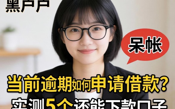 黑户呆帐有当前逾期如何申请借款？实测5个还能下款的口子