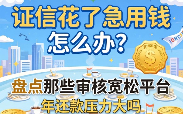 征信花了急用钱怎么办？盘点那些审核宽松的平台，2026年还款压力大吗？