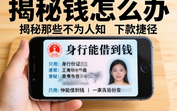 急需用钱怎么办？只用手机身份证能借到钱吗？揭秘那些不为人知的下款捷径
