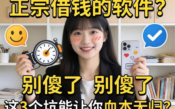 找了半天正宗借钱的软件？别傻了，这3个坑能让你血本无归