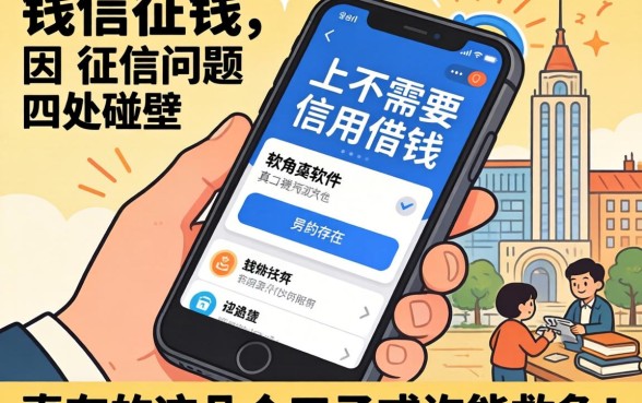 急需用钱却因征信问题四处碰壁？手机上不需要信用借钱的软件真的存在吗？这几个口子或许能救急！