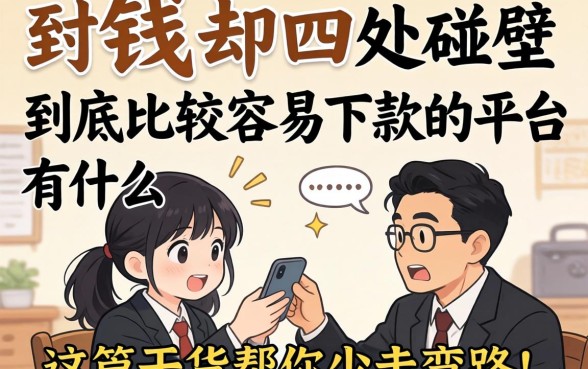 急需用钱却四处碰壁？到底比较容易下款的平台有什么？这篇干货帮你少走弯路！