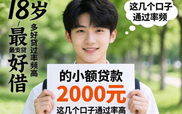 揭秘18岁最好借的小额贷款2000元，这几个口子通过率颇高