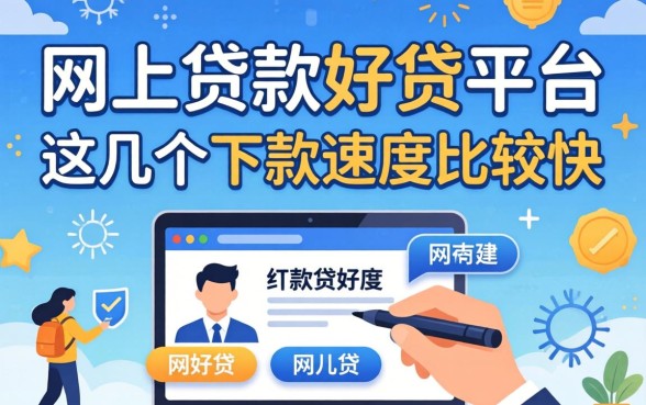 揭秘网上贷款好贷的平台，这几个下款速度比较快