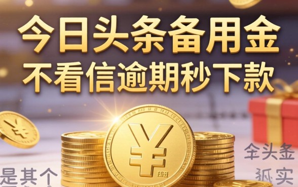 我试了今日头条备用金，发现不看征信逾期秒下款其实是个伪命题
