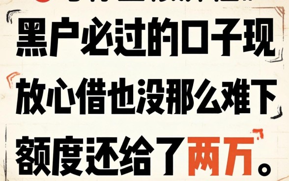 我试了那些号称黑户必过的口子，发现放心借也没那么难下，额度还给了两万