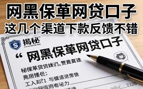 揭秘网黑保单网贷口子，这几个渠道下款反馈不错