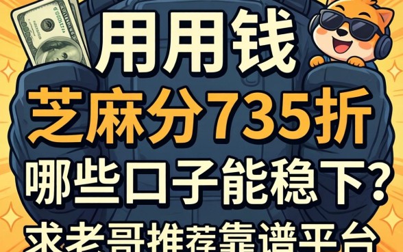 急用钱！芝麻分735分，哪些口子能稳下？求老哥们推荐靠谱平台！