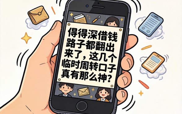 我把手机里藏得最深的借钱路子都翻出来了，这几个临时周转的口子真有那么神？