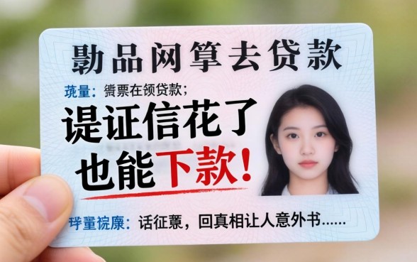我拿着身份证复印件去贷款，发现征信花了也能下款，真相让人意外