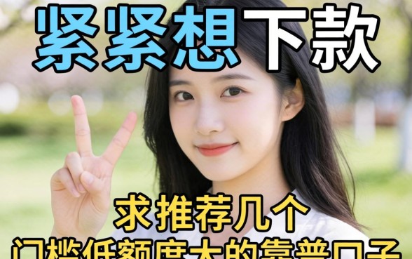手头紧想下款,求推荐几个门槛低额度大的靠谱口子?