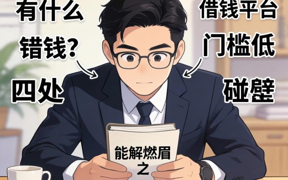 急需用钱却四处碰壁？有什么借钱平台门槛低的能解燃眉之急？