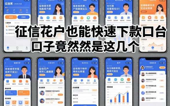 我实测了十几个平台，发现征信花户也能快速下款的口子竟然是这几个