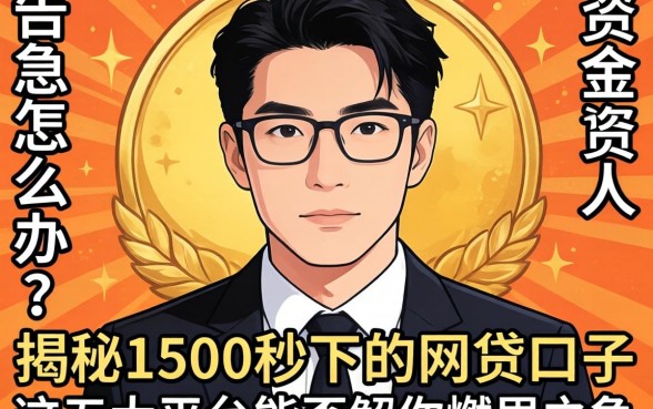 资金告急怎么办？揭秘1500秒下的网贷口子，这五大平台能否解你燃眉之急？